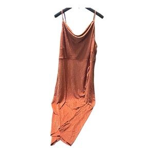 Rust Orange‎ Glitter Dress